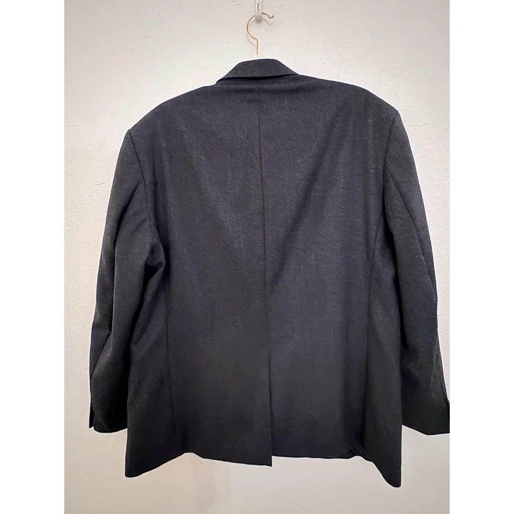 Alexandre London Blazer Mens Jacket 44R Dark Gray Herringbone Wool Sports Coat‎